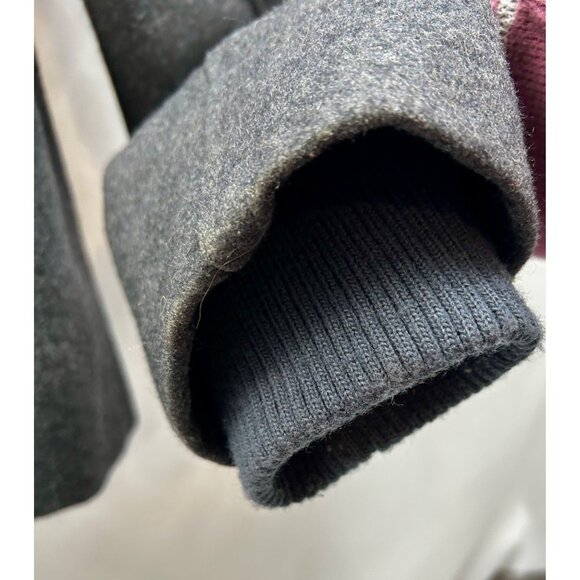 Guess‎ Peacoat Jacket Womens Large Wool Blend Double Breasted Gray Winter Coat - Picture 12 of 12